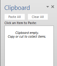 empty clipboard