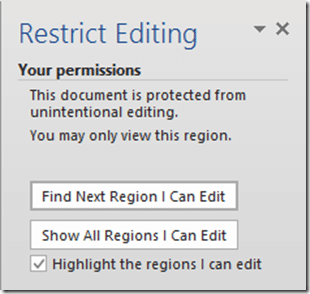 Restrict Editing options