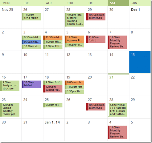 Outlook Color Categories
