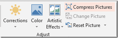 PowerPoint compress pictures