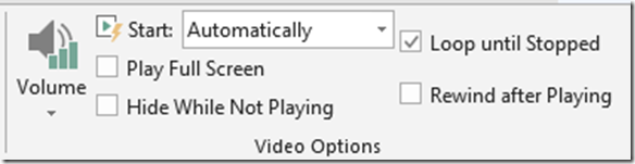 PowerPoint video options
