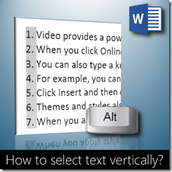 Vertical selection in Word - Dr. Nitin Paranjape