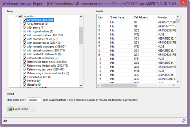 analysis report: inquire tool