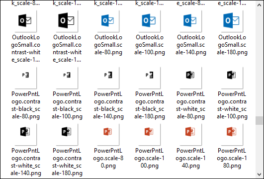 LogoImages folder - a collection of all Office logos