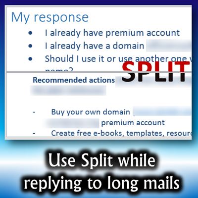 Outlook Split Outlook Split