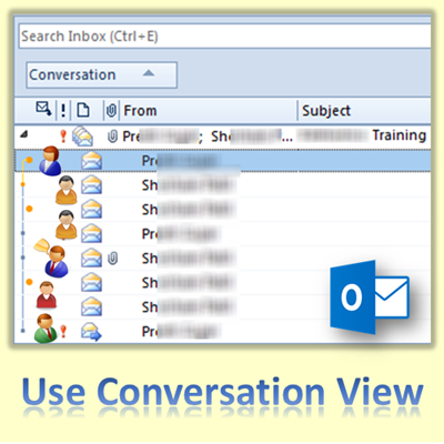 Conversation view for long mail trails Conversation view for long mail trails