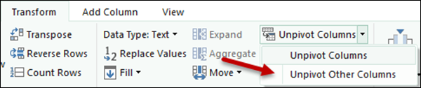 Power Query unpivot other columns