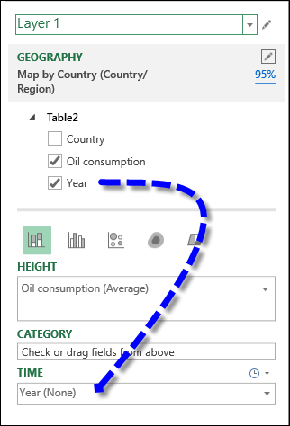 Power Map - Year as filter area