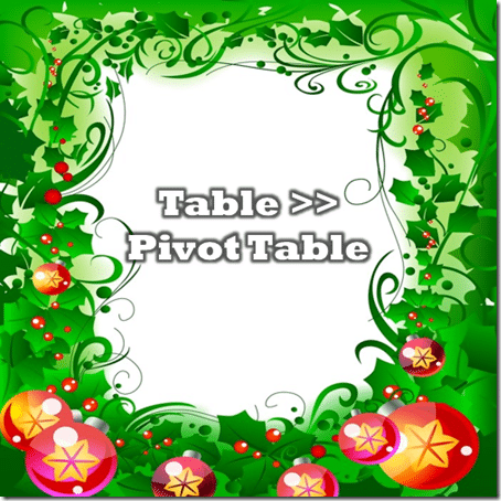 create a table before creating Pivot Table create a table before creating Pivot Table