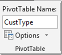 PivotTable name
