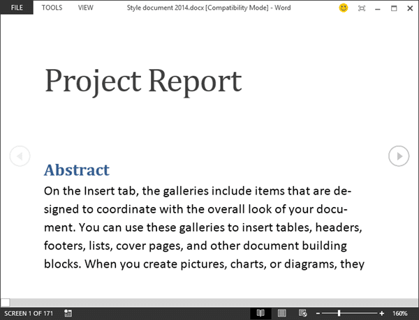 Change Zoom level in Word Change Zoom level in Word