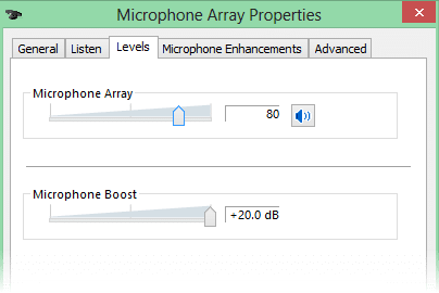 Microphone array properties Microphone array properties