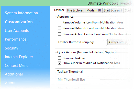 Setting Ultimate Windows Tweaker Setting Ultimate Windows Tweaker