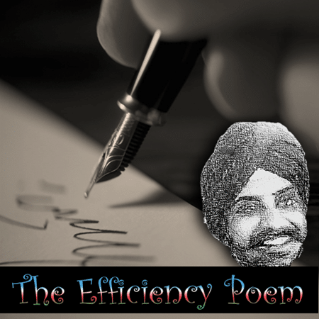 the Efficiency Poem written for Dr. Nitin Paranjape