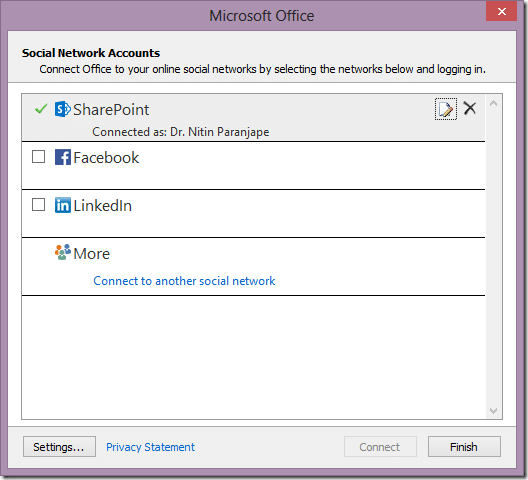Outlook Social Network Account Outlook Social Network Account