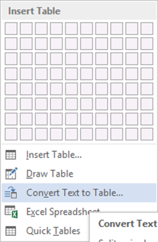 image insert table