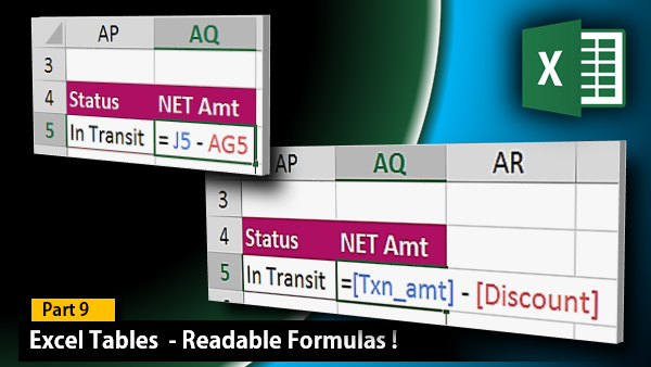 Excel tables - Readable formulas in Calculated Columns