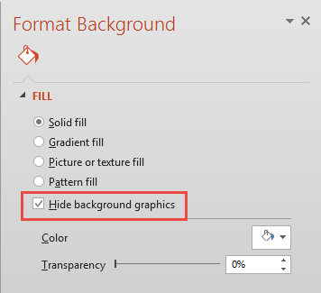 hide background graphics