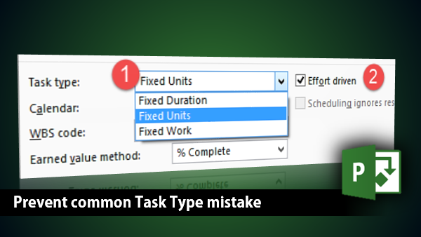 Microsoft Project - Wrong task type