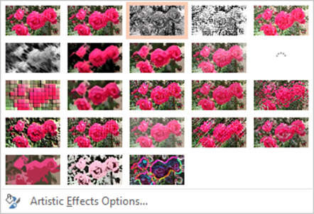 PowerPoint artistic effects