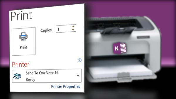 Send to OneNote printer Send to OneNote printer