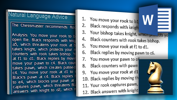 Word Find Replace and Chess