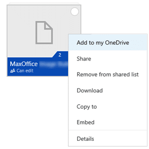 Sync shared OneDrive folders
