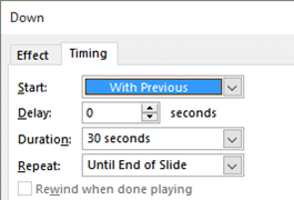 Delay and Repeat settings