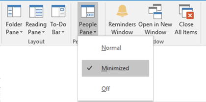 Enable People Pane in Outlook