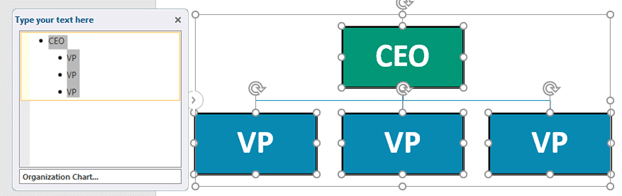 Select all shapes in SmartArt but not the connectors