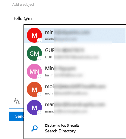 @name in Outlook - in OWA