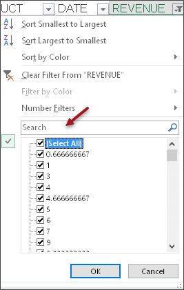 Filter on Blanks - search textbox
