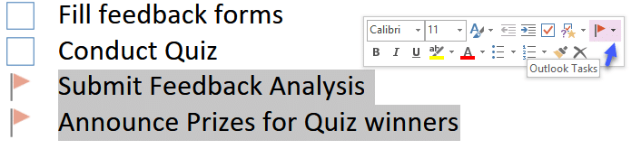 image OneNote In Attendance tag - Outlook Tasks