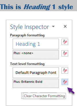 Word Style Inspector