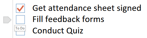 image OneNote In Attendance tag - todo tags
