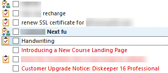 image Handwritten notes to Tasks - shown in Outlook