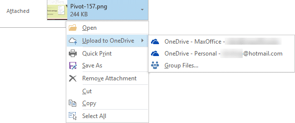 SNAGHTML533280f Outlook Attachments - local file options
