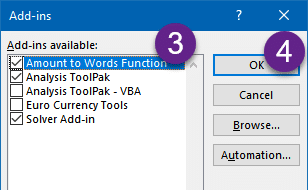 image Amount to Words - Activate Add-in