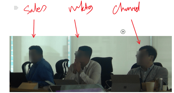 image OneNote Audio linking to people attending the meeting