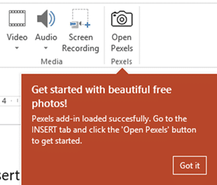 Pexels ribbon button