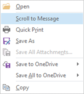 image Outlook Conversation View - Attachment Options
