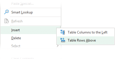 Add more table rows