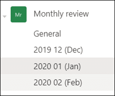 image Monthly review using Teams - showing channels