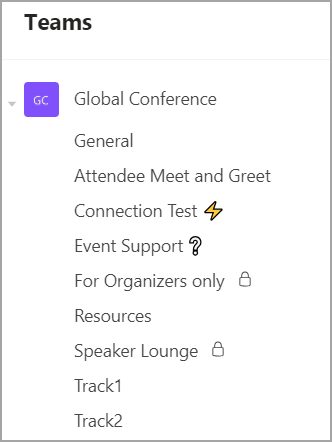 Teams conference structure