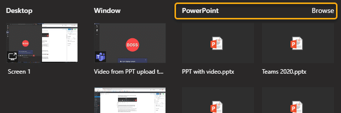 Choose presentation to upload - best way to conduct Teams presentation on slow internet