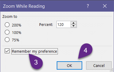 Remember my preference option