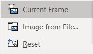 Choose current frame as the poster frame