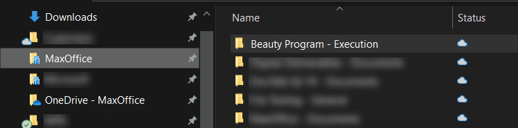 Teams Channel files synced to local PC folder