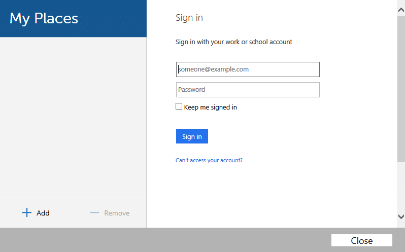 OneDrive login
