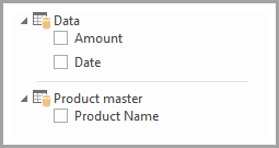 Field list Pivot Table field list showing simplified field list